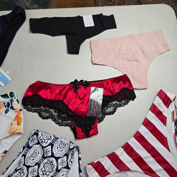 Colorful Swim & Thong Bundle Women's S 7 Pieces 4 Swim / 3 Thong NWT - Picture 6 of 16